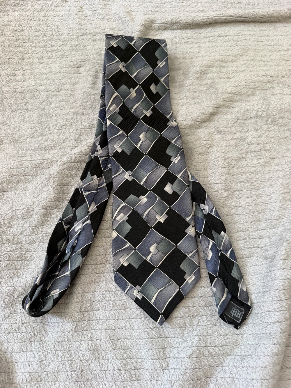 Puritan Black and Gray Geometric Men's Tie